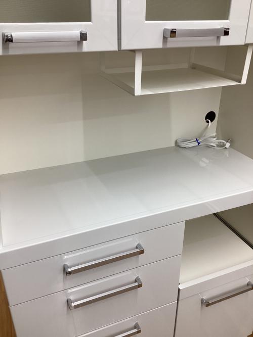 ニトリ レンジボード ホワイト 429 3枚扉、引き出し③