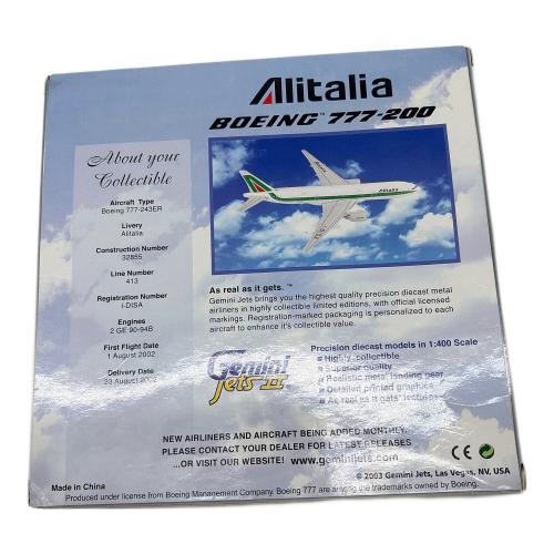 Gemini Jets (ジェミニジェッツ) ALITALIA 模型 777-200