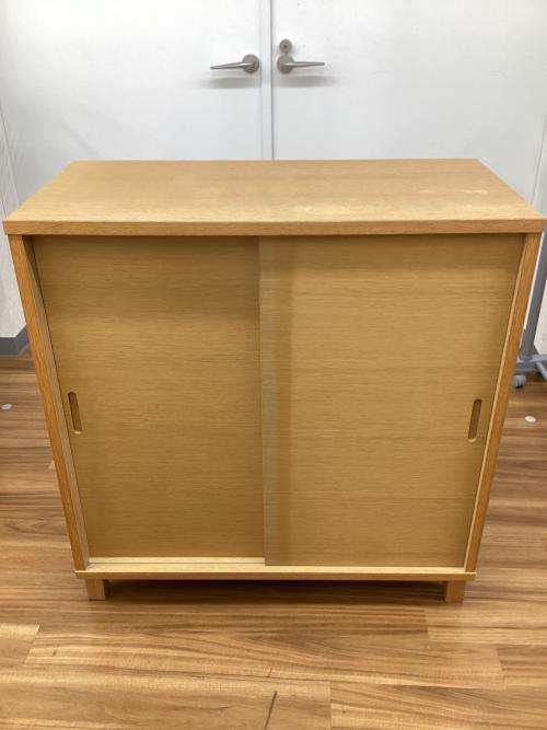 無印良品 (ムジルシリョウヒン) キャビネット ナチュラル 294 2枚扉 引出付き