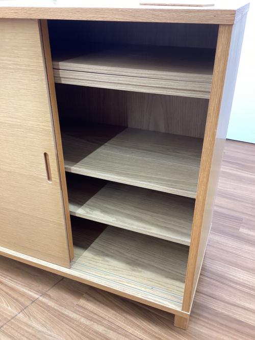 無印良品 (ムジルシリョウヒン) キャビネット ナチュラル 294 2枚扉 引出付き