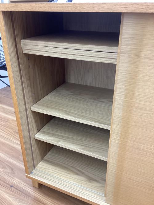 無印良品 (ムジルシリョウヒン) キャビネット ナチュラル 294 2枚扉 引出付き