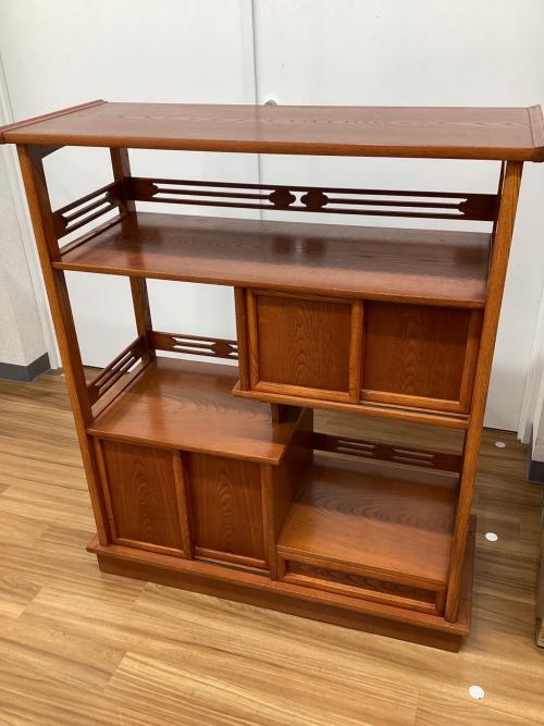 菊水 茶箪笥 ブラウン ケヤキ