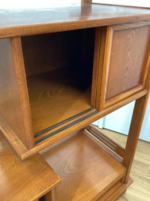 菊水 茶箪笥 ブラウン ケヤキ