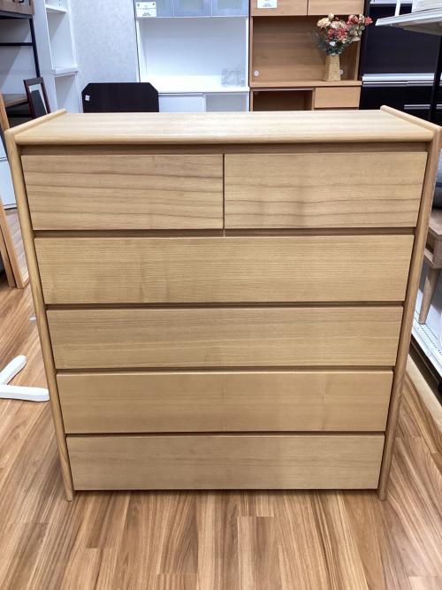 ニトリ ハイチェスト ナチュラル 97 5段 アスカ