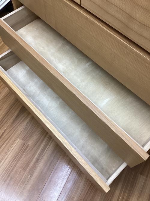 ニトリ ハイチェスト ナチュラル 97 5段 アスカ