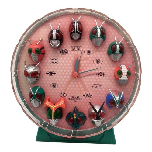 仮面ライダー ヤケ有 40周年記念 目覚まし時計 動作確認済み