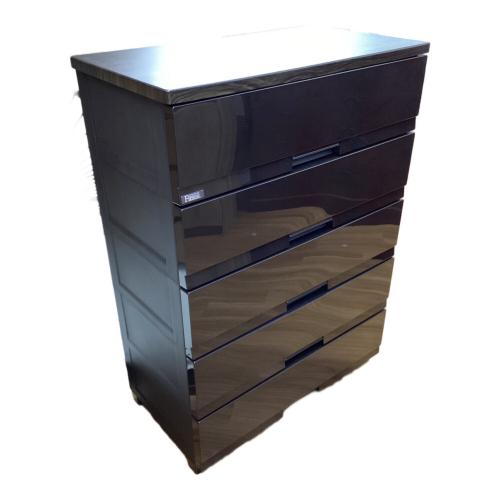 ウッドトップチェスト ブラック 154 5段 FITS