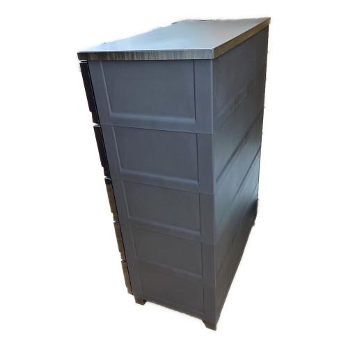 ウッドトップチェスト ブラック 154 5段 FITS