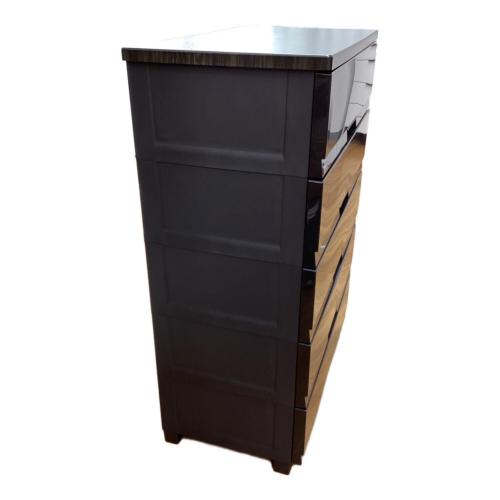 ウッドトップチェスト ブラック 154 5段 FITS