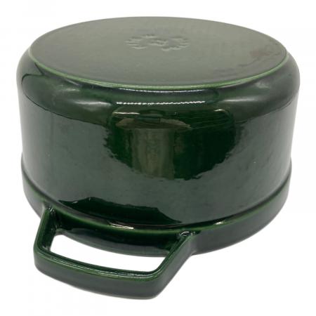 レア！STAUB ココット 緑赤2点セット　ビンテージ　グリーンレッド Staub (ストウブ) 鍋 グリーン ピコ・ココット・ラウンド｜トレファク