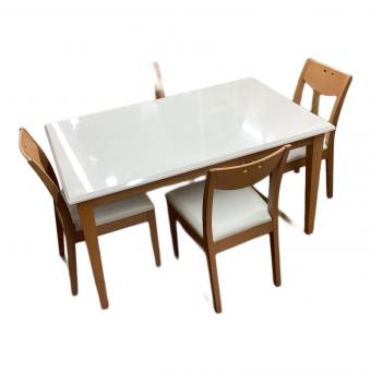 園田産業 (ソノダサンギョウ) ダイニング5点セット ナチュラル×ホワイト 181002