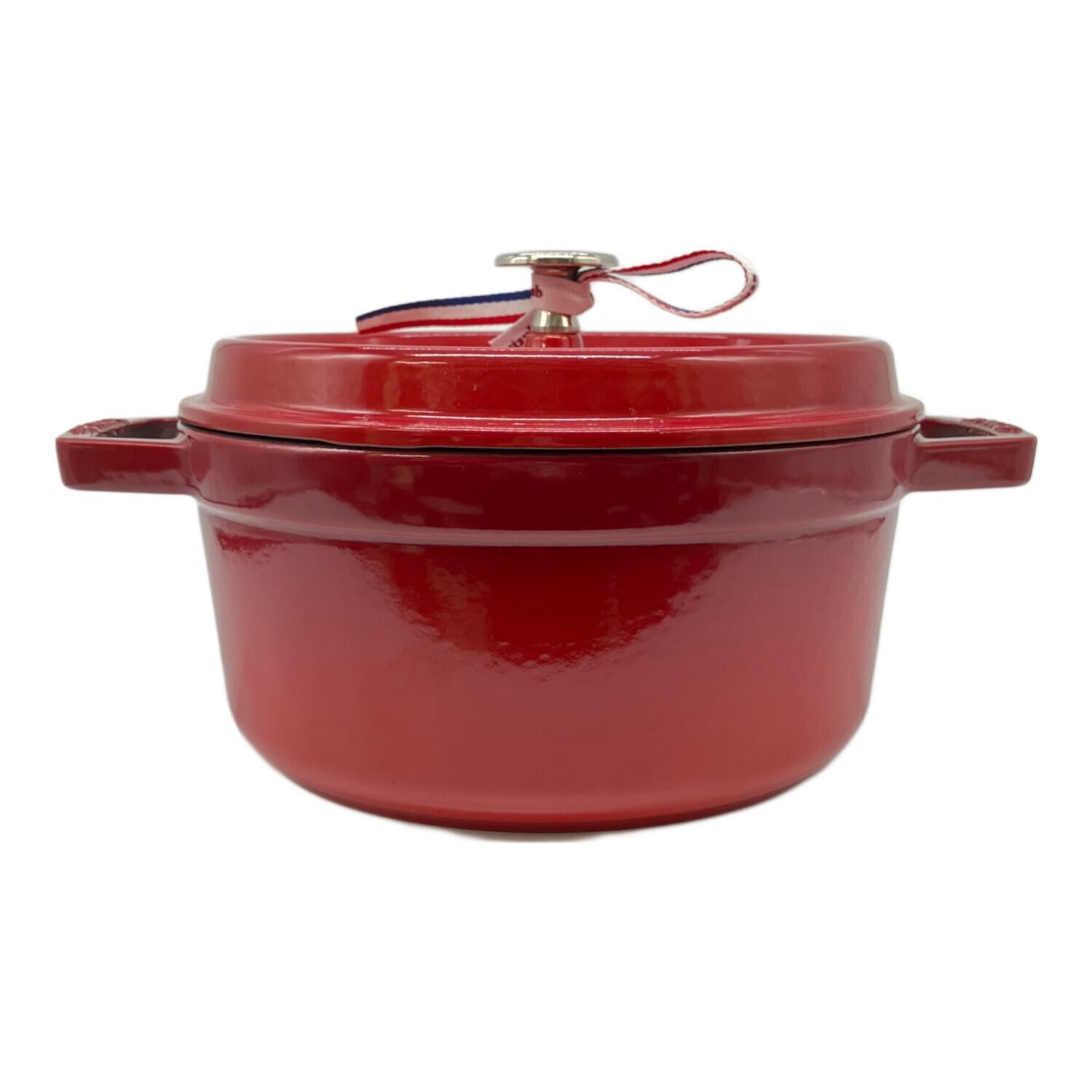 Staub (ストウブ) 鍋 SIZE 22cm レッド ピコ・ココット ラウンド