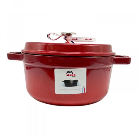Staub (ストウブ) 鍋 SIZE 22cm レッド ピコ・ココット ラウンド