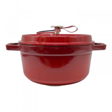Staub (ストウブ) 鍋 SIZE 22cm レッド ピコ・ココット ラウンド