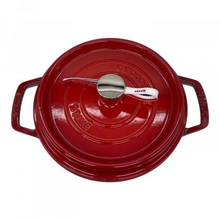 Staub (ストウブ) 鍋 SIZE 22cm レッド ピコ・ココット ラウンド