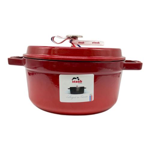 Staub (ストウブ) 鍋 SIZE 22cm レッド ピコ・ココット ラウンド