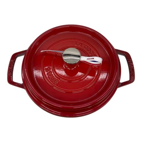 Staub (ストウブ) 鍋 SIZE 22cm レッド ピコ・ココット ラウンド