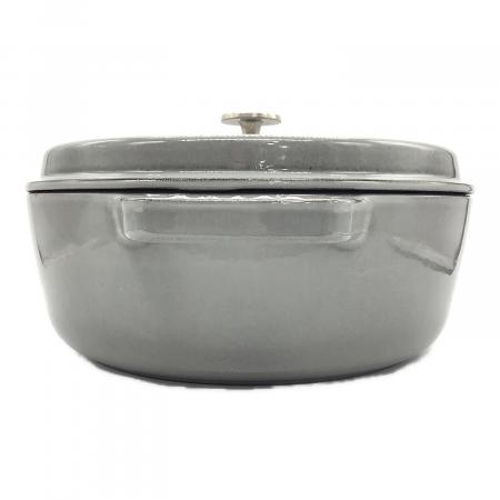 Staub 両手鍋 ラウンド 26cm Staub (ストウブ) 両手鍋 ブラック 26cm ココットラウンドシャロー