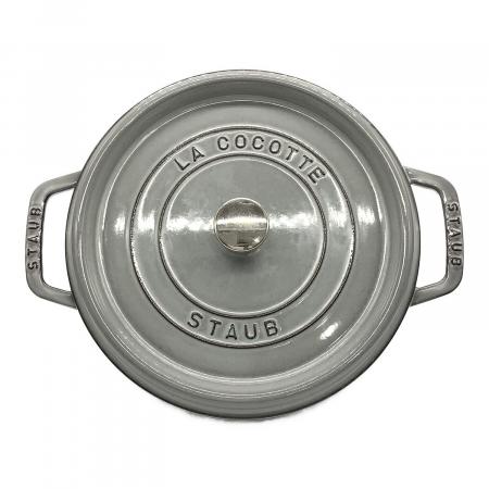 Staub (ストウブ) 両手鍋 ブラック 26cm ココットラウンドシャロー
