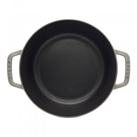 Staub (ストウブ) 両手鍋 ブラック 26cm ココットラウンドシャロー
