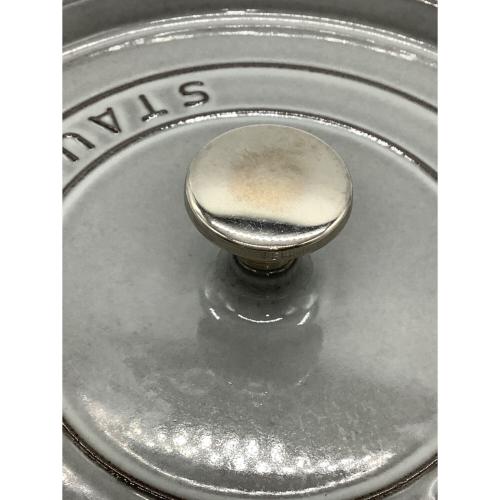 Staub (ストウブ) 両手鍋 ブラック 26cm ココットラウンドシャロー