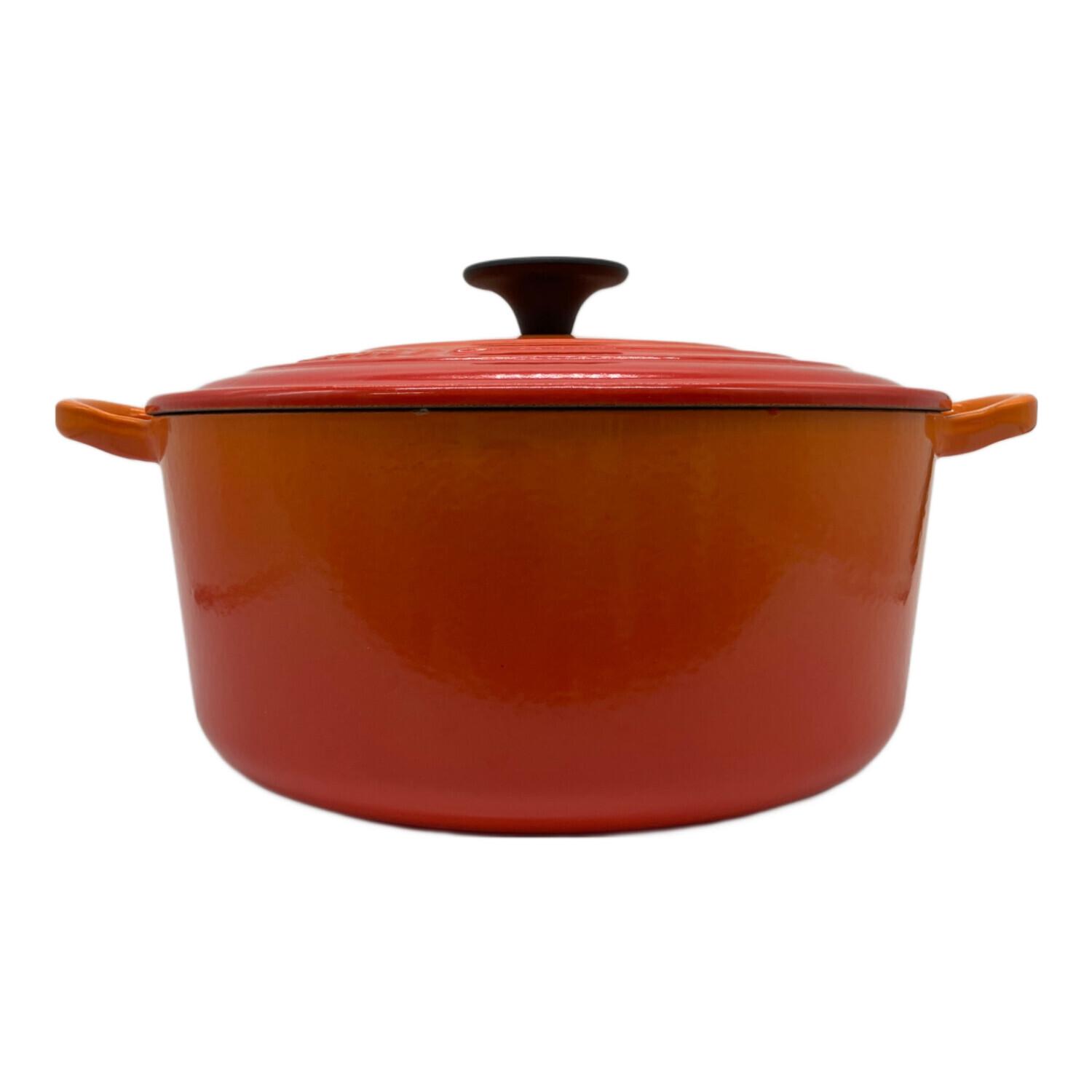LE CREUSET 両手鍋 オレンジ 約24cm LE CREUSET (ルクルーゼ) 両手鍋 24cm オレンジ ココット