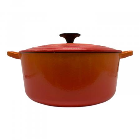 LE CREUSET (ルクルーゼ) 両手鍋 24cm オレンジ ココット