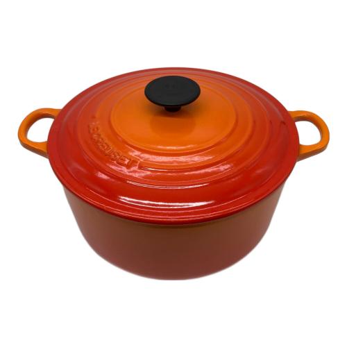 LE CREUSET (ルクルーゼ) 両手鍋 24cm オレンジ ココット・ロンド