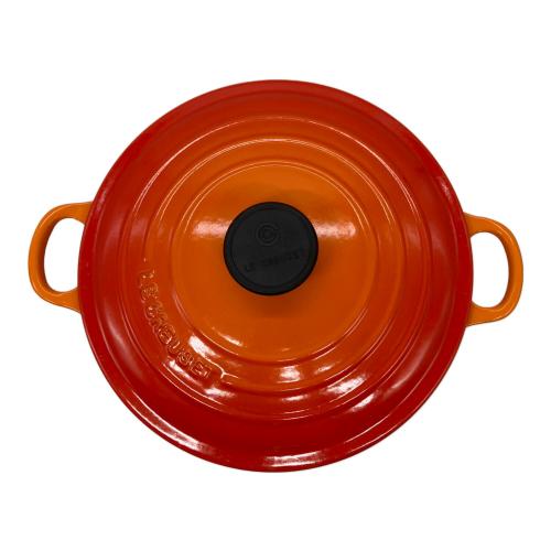 LE CREUSET (ルクルーゼ) 両手鍋 24cm オレンジ ココット・ロンド