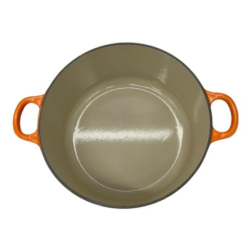 LE CREUSET (ルクルーゼ) 両手鍋 24cm オレンジ ココット・ロンド