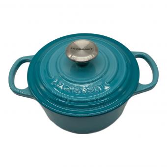 LE CREUSET (ルクルーゼ) 両手鍋 18cm カリビアンブルー