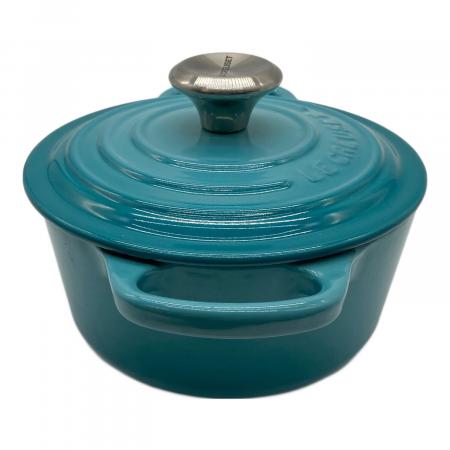 LE CREUSET (ルクルーゼ) 両手鍋 18cm カリビアンブルー｜トレファクONLINE