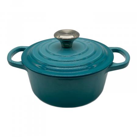 LE CREUSET (ルクルーゼ) 両手鍋 18cm カリビアンブルー｜トレファクONLINE
