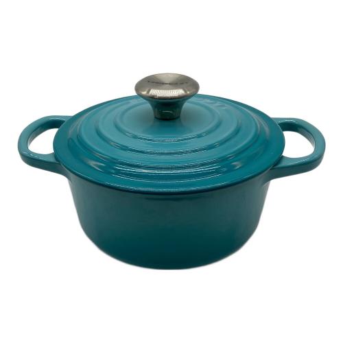 LE CREUSET (ルクルーゼ) 両手鍋 18cm カリビアンブルー