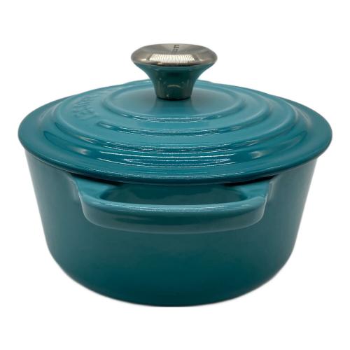 LE CREUSET (ルクルーゼ) 両手鍋 18cm カリビアンブルー