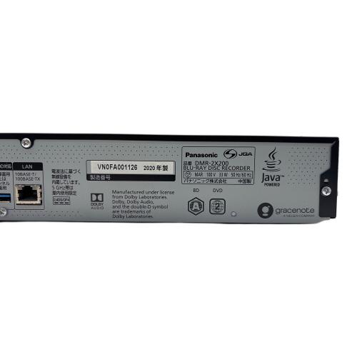 Panasonic (パナソニック) Blu-rayレコーダー DMR-2X200 2020年製