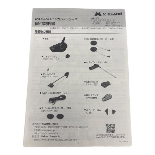 MIDLAND バイク用インカム R1 MESH