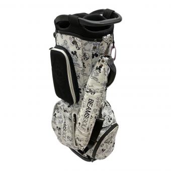 BEAMS GOLF (ビームスゴルフ) キャディバッグ ヘッドカバーセット ブラック×ホワイト