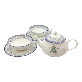Noritake (ノリタケ) ティーセット ORANGERIE ポット1・カップ&ソーサー2セット