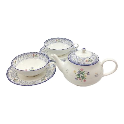 Noritake (ノリタケ) ティーセット ORANGERIE ポット1・カップ&ソーサー2セット