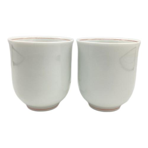 香蘭社 (コウランシャ) ペア湯呑み 色絵南天 2Pセット