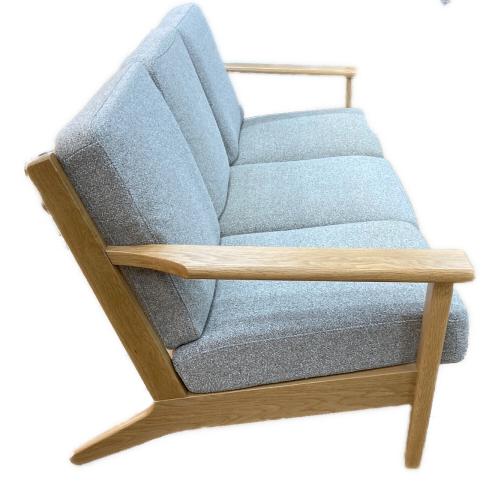 UNICO (ウニコ) オットマン付き3人掛けソファー VISKA グレー×ナチュラル