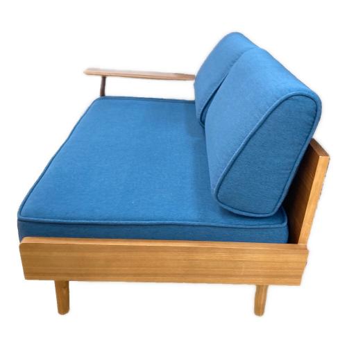 UNICO (ウニコ) 2人掛けソファー ALBERO　ブルー×ライトブラウン