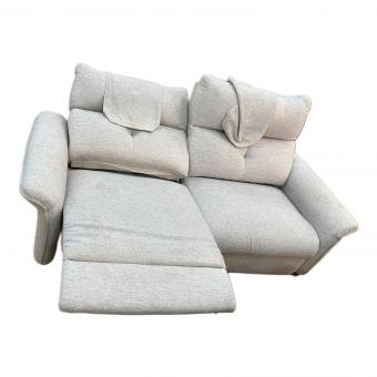 ニトリ 電動リクライニングソファ ライトグレー 181 2人掛け ファブリック ピュール