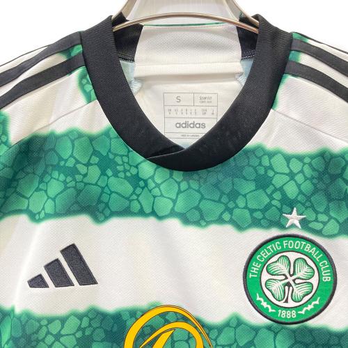 adidas (アディダス) サッカーウェア(トップス) メンズ SIZE S ホワイト×グリーン セルティック 23/24 ホーム HY3343