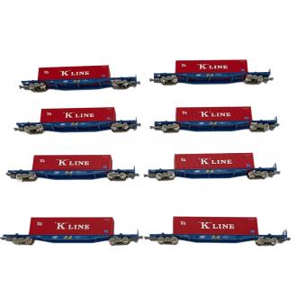 Nゲージ JR貨車 コキ104形　海上コンテナ付き 8両セット