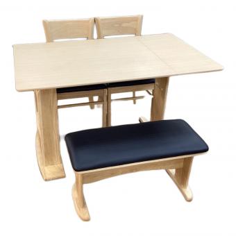 ベンチダイニング4点セット ナチュラル 186 木製