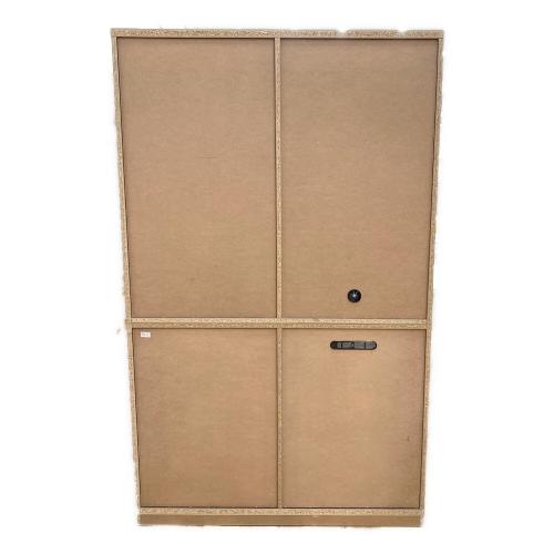 レンジボード ブラック×ナチュラル 186 3枚扉 1段