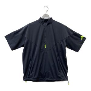 adidas (アディダス) ゴルフウェア(トップス) メンズ SIZE XL ブラック コードカオス ハーフジップ半袖ウィンド JJ0230