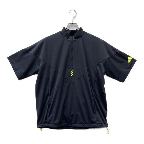 adidas (アディダス) ゴルフウェア(トップス) メンズ SIZE XL ブラック コードカオス ハーフジップ半袖ウィンド JJ0230